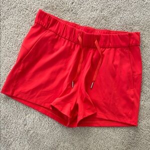 Lululemon Athletica Vibrant Red Athletic Shorts